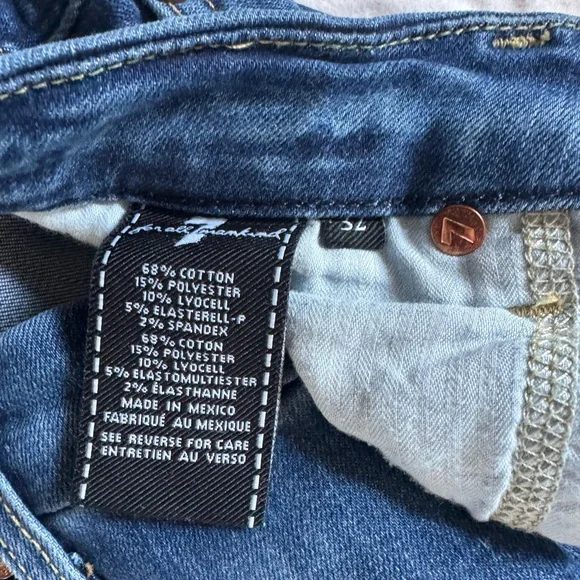 7 For All Mankind kimmie Dark Blue Boot Cut Jeans - Picture 3 of 6